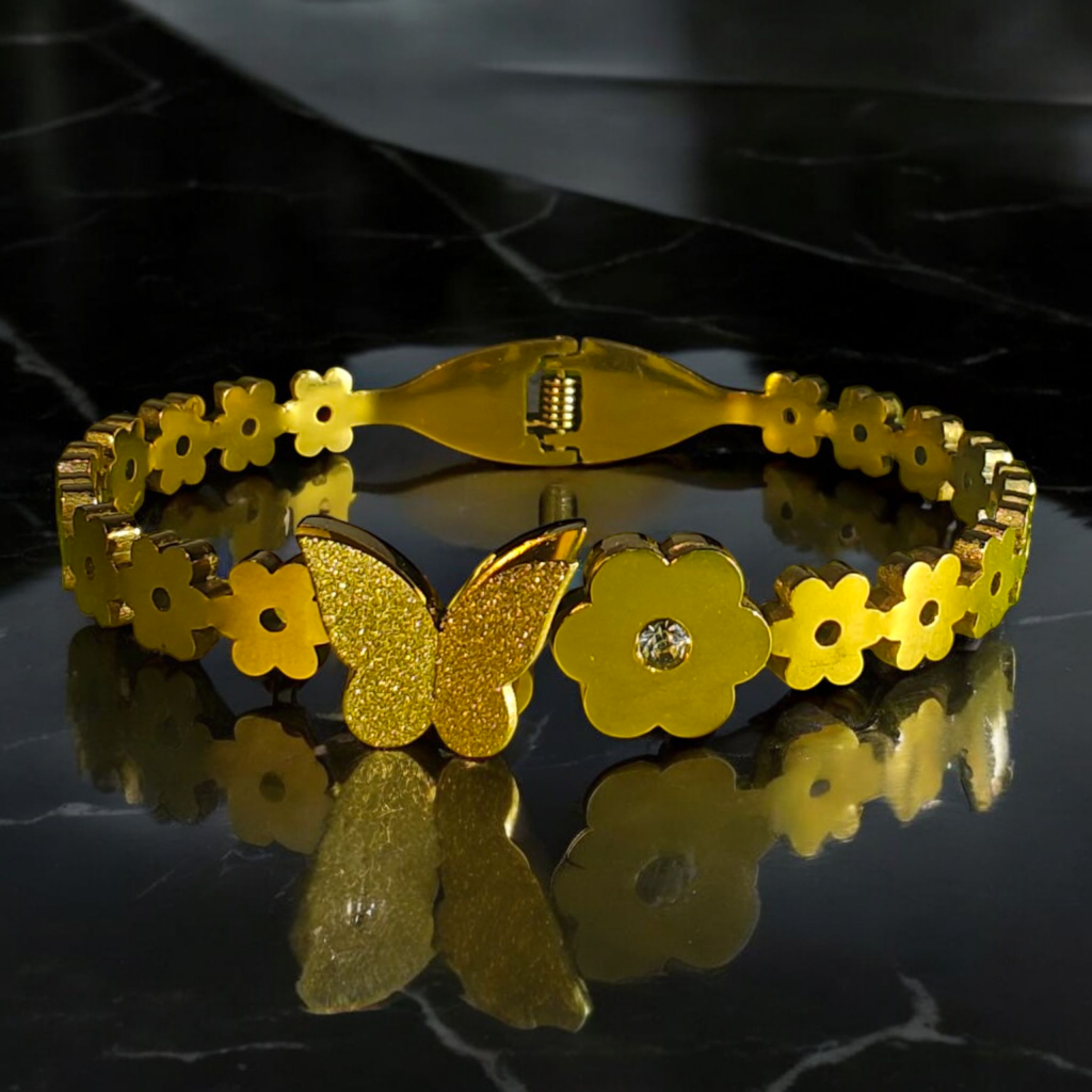 Golden Butterfly Bracelet for Women