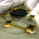 Black Clover Gold Plated Pendant