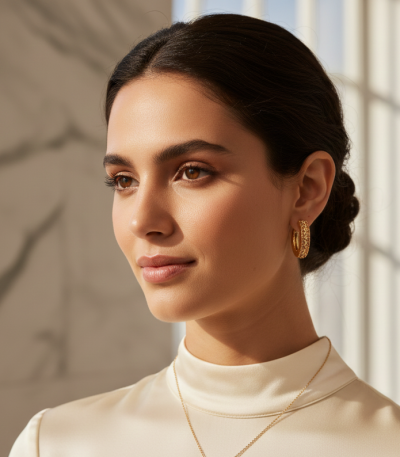 Classic Gold Plated Hoop Earrings